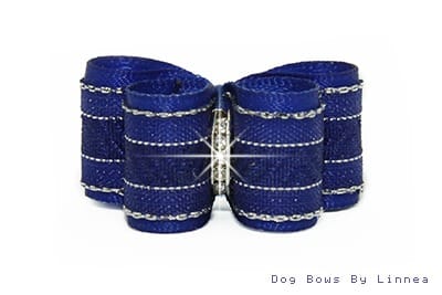 Blue Silver Chevron Stripe