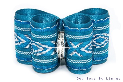 Teal Silver Diamond X