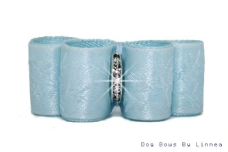 Blue Satin Rose Jacquard