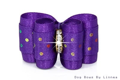 Purple Satin w/ Metallic Dots