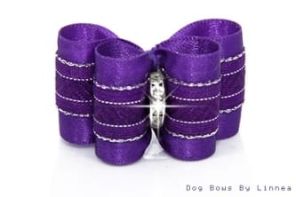 Purple Satin w/ Silver Chevron Stripe
