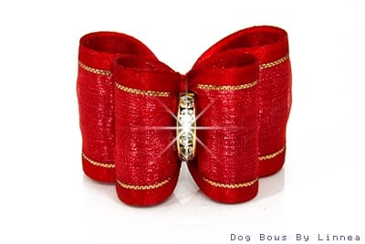 Red Satin w/ Tinsel Gold Edge