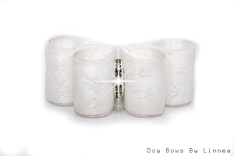 White Satin Jacquard Rose