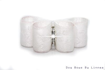 White Satin Jacquard Rose