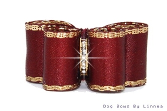 Rust Red Gold Edge Satin