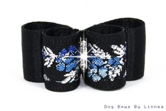 Metallic Floral Jaquard Blue