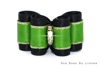 Precious Satin - Green w/ Silver