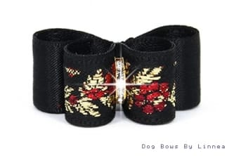 Metallic Floral Jaquard Red