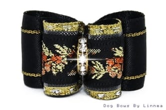 Gold Metallic Floral Jacquard Orange