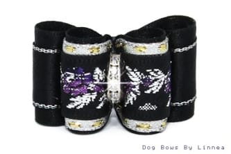 Silver Metallic Floral Jacquard Purple