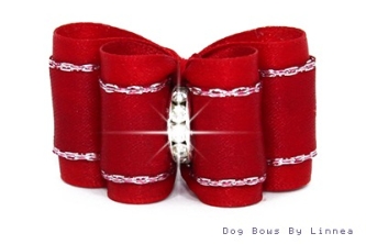 Red Satin w/ Silver Edge