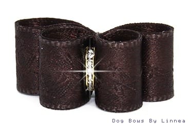 Rose Jacquard Brown Satin