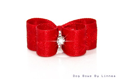 Red Jacquard Rose Satin