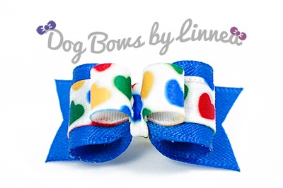Blue Colorful Heart ~ Plush Tie