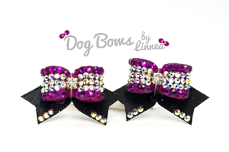 Maltese Pair ~ September Bloom ~ Shocking Pink