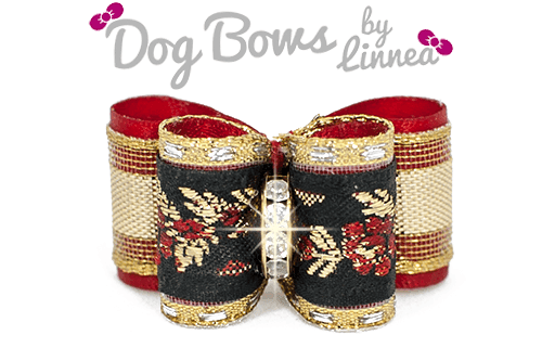 Red Floral Gold Jacquard