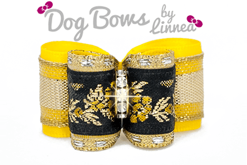 Yellow Floral Gold Jacquard