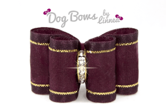 Wine Satin Gold Tinsel Edge