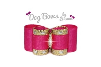 Classic Gold Satin Shocking Pink