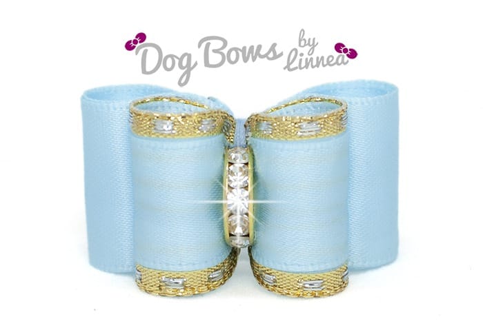 Classic Gold Satin Light Blue