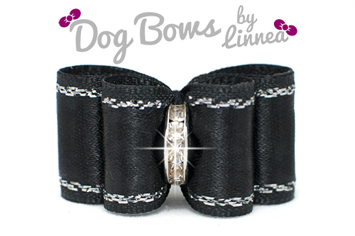 Black Satin /w Lurex Stripe