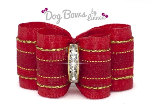 Red Satin Chevron Stripe