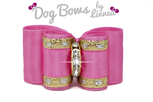 Classic Gold Satin Hot Pink