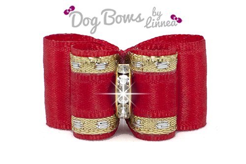 Poppy Red Satin Gold Edge