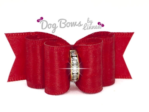 Poppy Red Satin w/ Flags