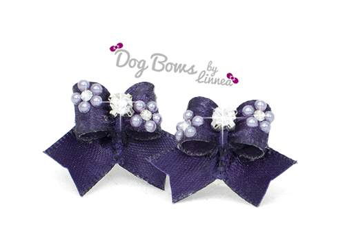 Maltese Pair ~ Flower Power ~ Plum