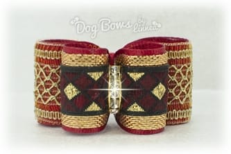 Red Gold Harlequin Jacquard