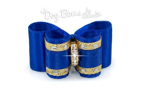 Classic Gold Satin Cobalt