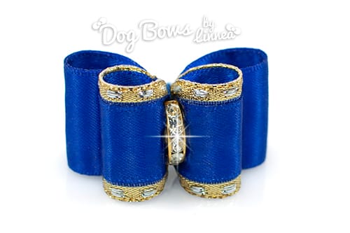 Classic Gold Satin Cobalt