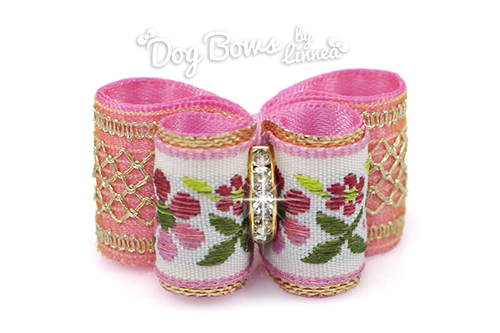 Hot Pink Gold Lattice Lovely Floral