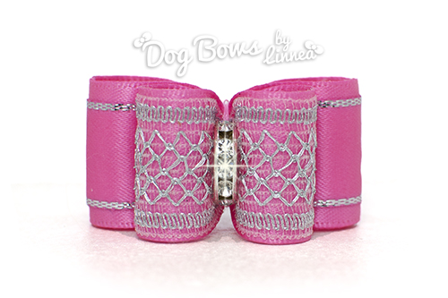 Hot Pink Silver Lattice