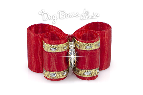 Classic Gold Satin Hot Red