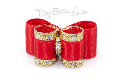 Classic Gold Satin Hot Red
