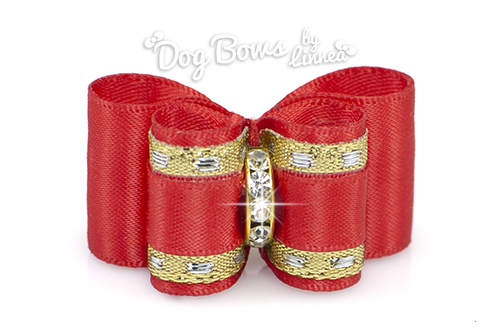 Classic Gold Satin Poppy Red