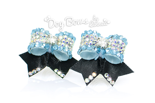 Maltese Pair ~ September Bloom ~ Light Blue