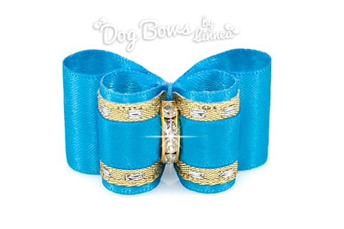 Classic Gold Satin Vivid Blue