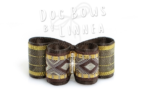 Brown Diamond With Gold Accents