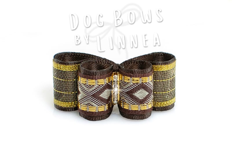 Brown Diamond With Gold Accents