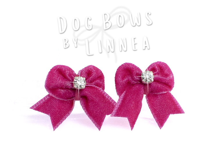 Butterfly Maltese Pair Shocking Pink